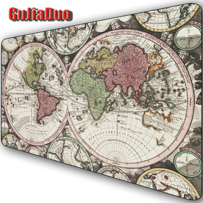 80x40CM Large Size Map Mouse Pad Notebook Keyboard Table Pad XXL Lockedge Desk Mat Gaming Hoom Accessories Gamer Pc Cushion Rug