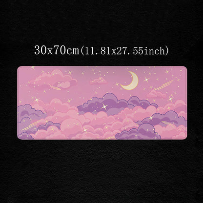 Pink Mouse Pad Skyscape Large Mousepad 90x40 Gaming Accessories Pads Rubber Computer Desk Mat Xxl Extended Mouse Mats